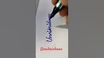 Cursive writing | Unnikrishnan #cursive #calligraphy #shorts