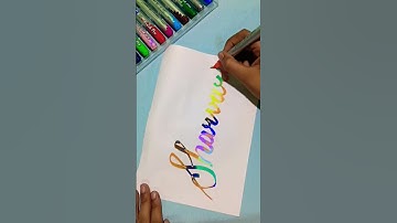 sharvari name calligraphy with doms brush pen Roshni calligraphy magical calligraphy