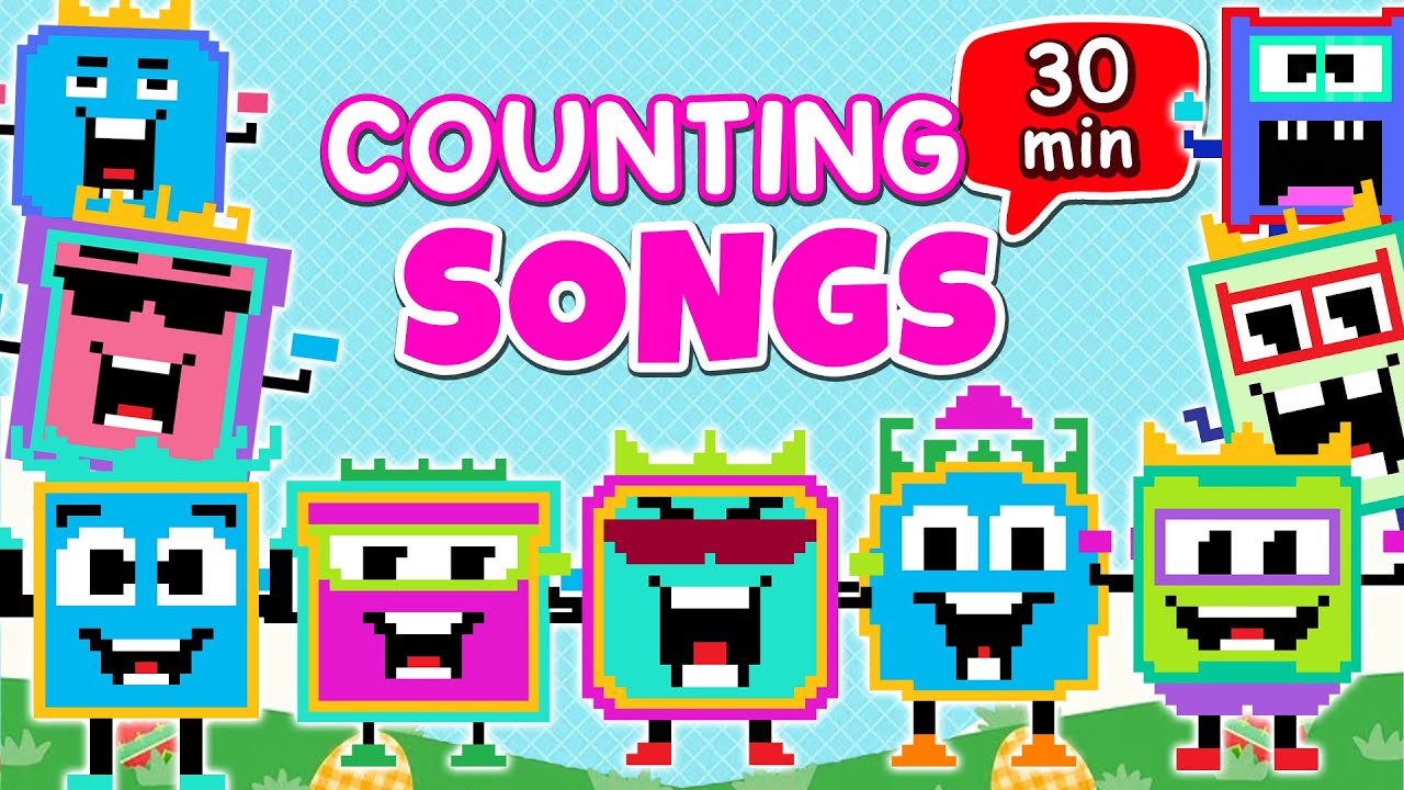 30 минут весёлых песенок о счёте | Minecraft Numberblocks Математика для детей