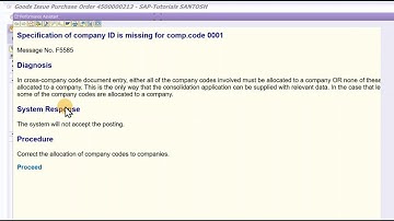 Specificatie van bedrijfs-ID ontbreekt voor comp-code xxxx Berichtnr. F5585