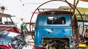 VW Bus Rotisserie build part 2!!