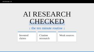 Deep Research with AI: What to Trust and What to Check