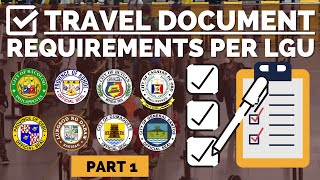 🔴TRAVEL UPDATED: LOCAL GOVERNMENT UNIT (LGU) TRAVEL DOCUMENT REQUIREMENTS TO FINAL DESTINATION PART1