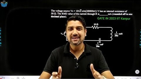 Lec 91 GATE 2023 Instrumentation Branch || IIT Kanpur || Resonance || Network theory #networktheory