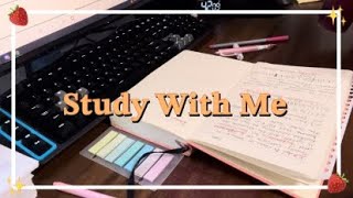 STUDY WITH ME 2 HOUR | no break | ASMR | real time｜motivation | background noise, no music|📚