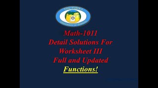 Bsic Mathematics (Math-1011) worksheet III full detail solution