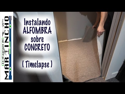 Instalacion de Alfombra sobre Concreto ( Timelapse )