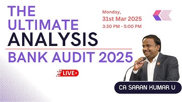 Ultimate Analysis of Bank Branch Audit 2025 | CA Saran Kumar U | Excel | Power Query