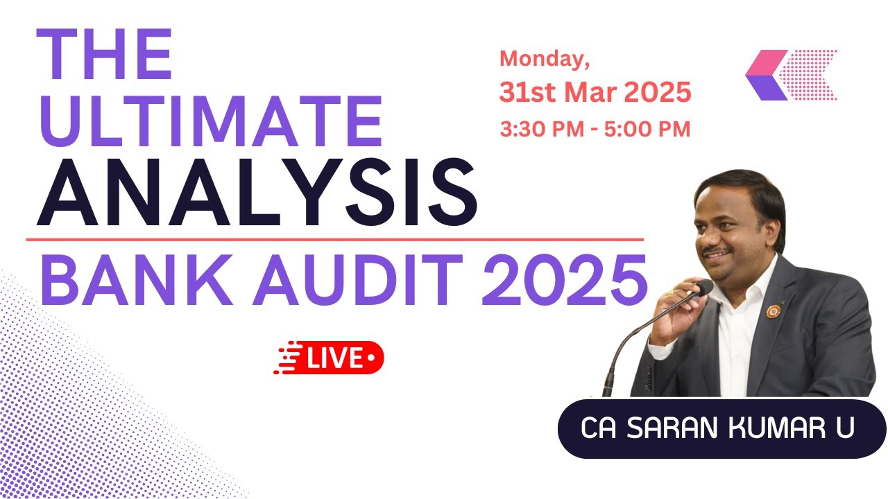 Ultimate Analysis of Bank Branch Audit 2025 | CA Saran Kumar U | Excel | Power Query