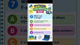 🧠🐍 Friday Brain Boost Quiz — Python String Operations! #python #quiz