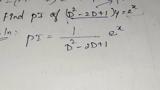 Find the particular integral problem in engineering maths Tamil Teaching