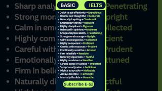 Basic to C2-Level Vocabulary for IELTS Band 9 🚀 | Advanced Adjectives for Fluency &amp; Precision #ielts