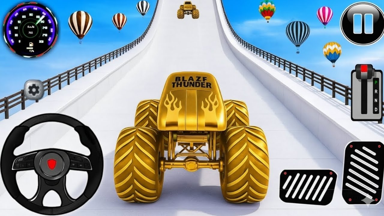 ⚡️Ultimate  Monster Truck Racing Stunts 3D - impossible Driver - Android Games💥