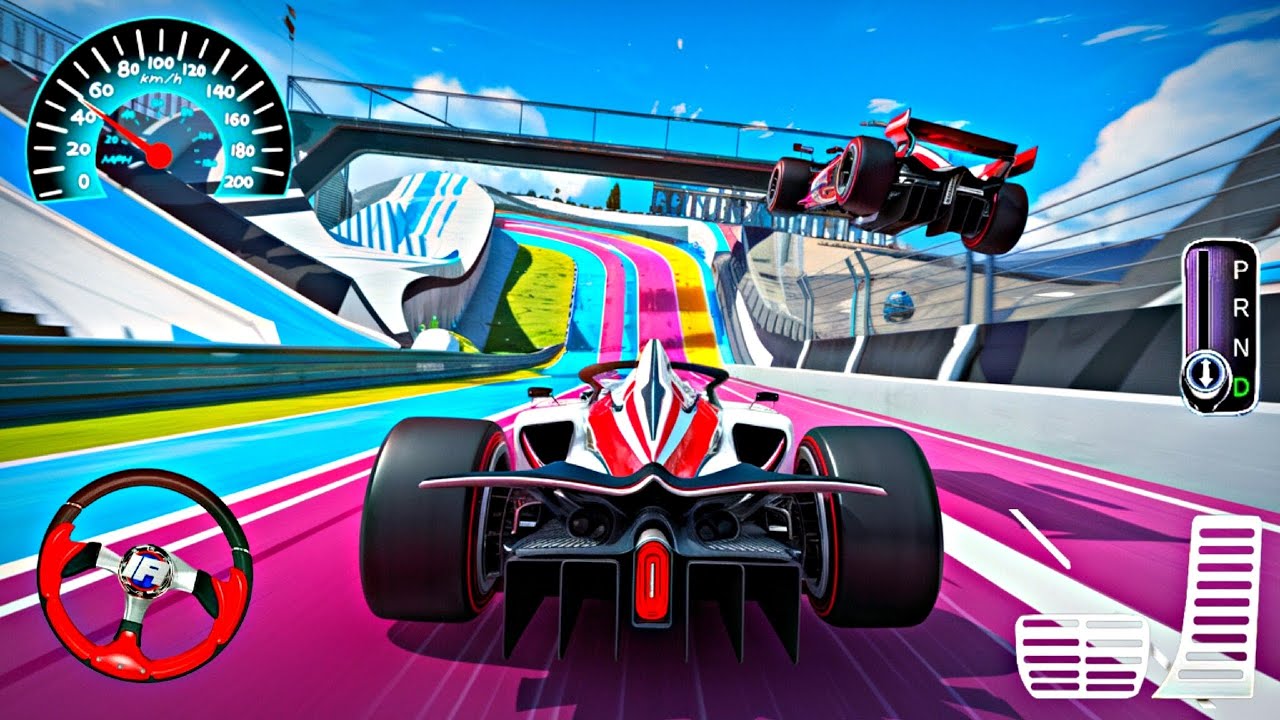 F1 Car Racing Stunt _ 3D Game _ Extreme Mega Ramp - YouTube