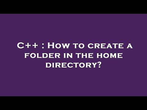 C++ : How to create a folder in the home directory?