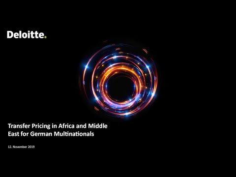 Deloitte Webcast – Transfer Pricing in Africa and Middle East for German Multinationals