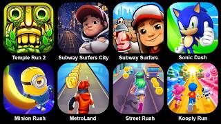 Temple Run2,Subway Surf City,Subway Surf,Sonic Dash,Minion Rush,MetroLand,Street Rush,Kooply Run screenshot 1