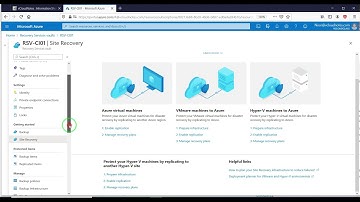 Azure recovery Services Vault overview and a quick look at available options