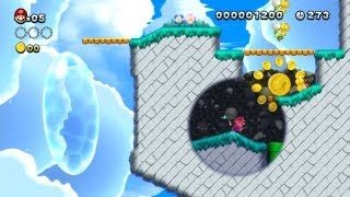 New Super Mario Bros. U - Nuvole di meringa 5 - Prendi la stella e via verso gli 1-Up (Wii U) screenshot 4