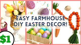 5 New DIY Farmhouse Easter Decor Ideas! Easter 2021 Dollar Tree DIY Easter Crafts / Farmhouse Spring