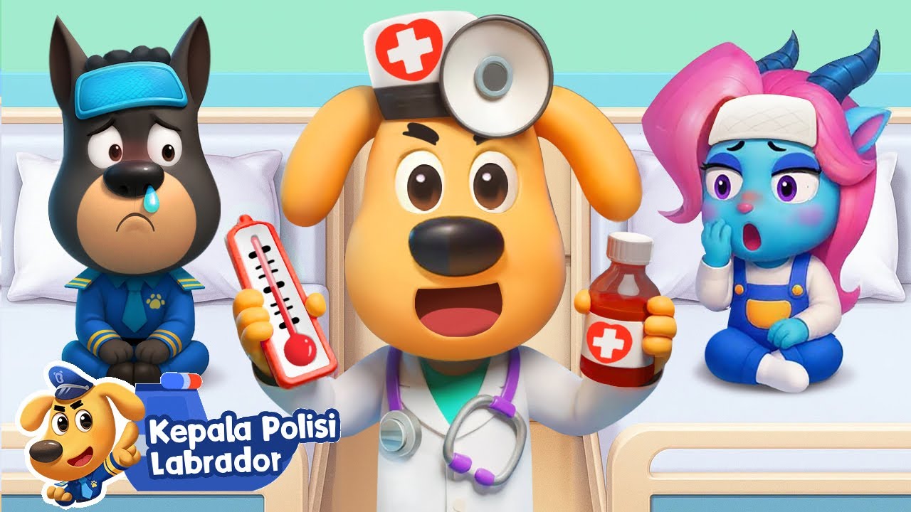 Eps.10 Aksi Pengejaran di Rumah Sakit 🏥👮 | Kota Air!🌊| Kartun Anak-anak | Kepala Polisi Labrador