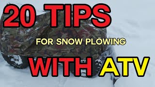 20 Atv Snow Plowing Tips