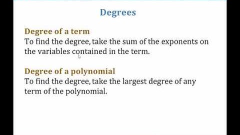 Math 103 - Section 5.2:Polynomial Functions and Adding and Subtracting Polynomials - Part 1