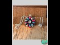 Cotton Candy Gemstone Cluster Necklace Sterling Silver 18 Inch Chain