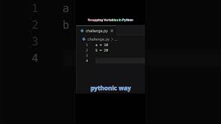 Python Swap Variables - Common way vs Pythonic way #coding #programming