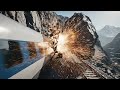Rock hitting a train