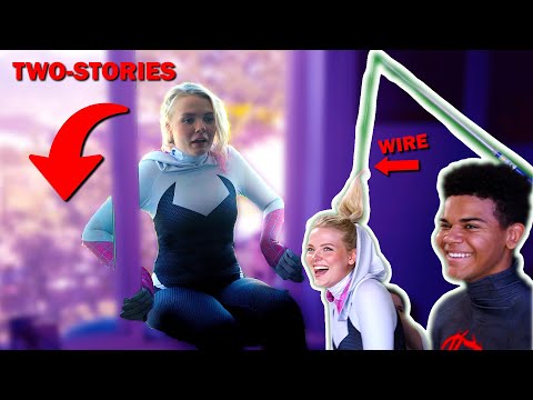 Spider-Gwen falls out of window
