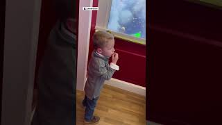 Little boy goes on magical journey to meet Santa for the first time ❤❤