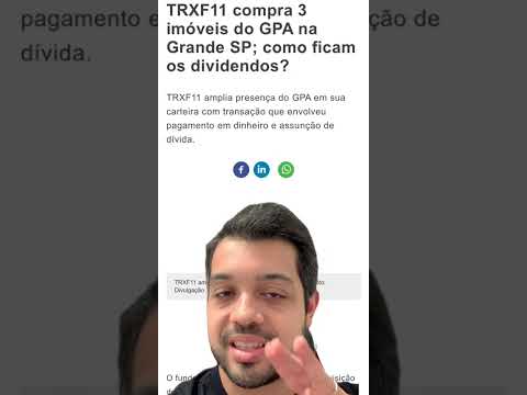Imagem video #trxf11 compra 3 imóveis!