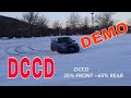 Subaru WRX STI snow drift DCCD demo of Diff pressure auto %65 rear drive