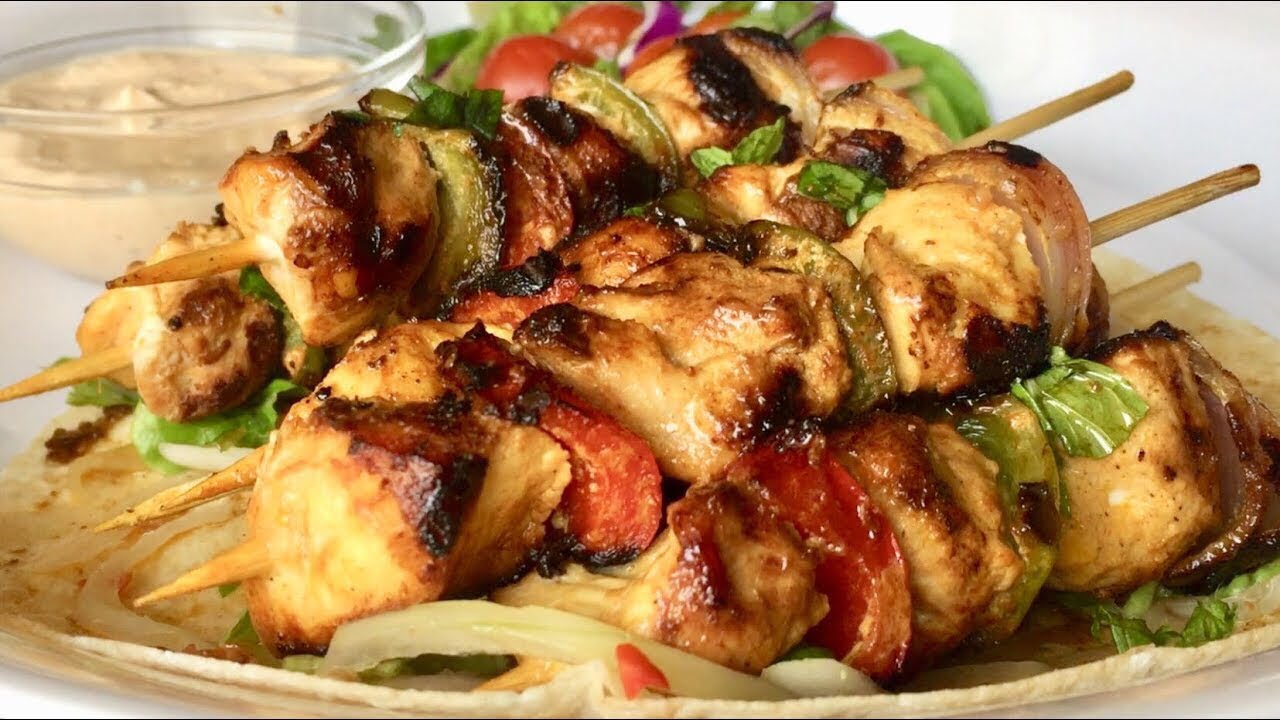 Shish Tawook- Skewered Chicken