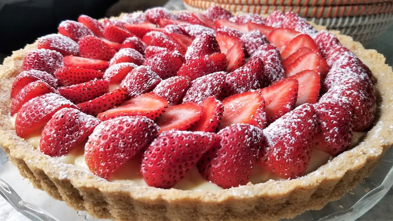 French Strawberry Tart with Pastry Cream YouTube
