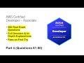 AWS Certified Developer - Associate (DVA-C02) | Real Exam Questions & Answers | Part 4 (Q61-80)