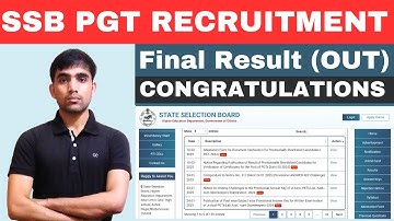 SSB PGT RECRUITMENT 2024:- FINAL RESULT (OUT) II DOCUMENTS VERIFICATION DATE & TIME #ssbpgt