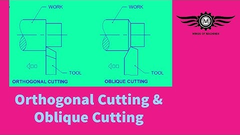 Orthogonal Cutting and Oblique Cutting