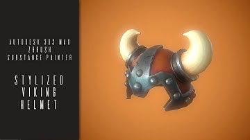 Autodesk 3ds Max, Zbrush, Substance Painter   Stylized Viking helmet