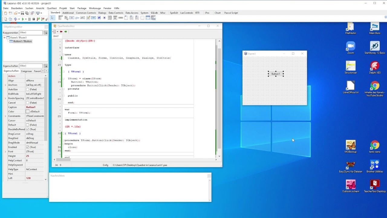 Speichern in Lazarus