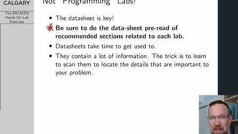 ENCM 370 Lab Intro Video