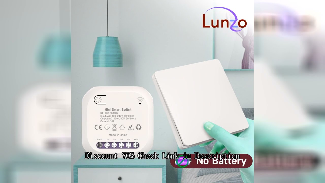 QX-305 Self-powered Required Light Switch 10A 110V-240V 1 Gang Kinetic Switch Wireless Remote Contro