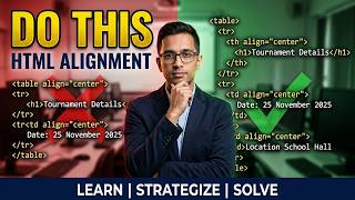 Master Basic HTML Tags! | Head, Body & Alignment | Grade 12 CAT June 2025