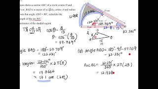 4A2 Arc Length and Sector Area Intermediate WS Qn 1 & 2