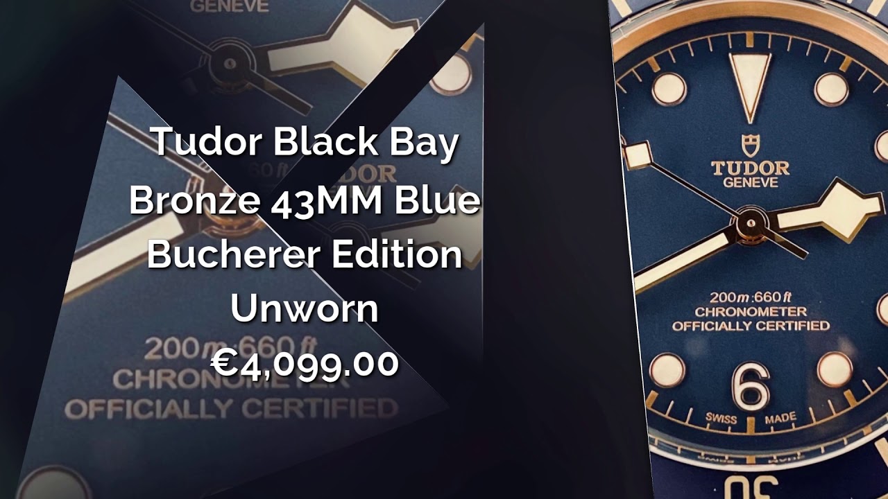 Timeline watches - Tudor Black Bay Bronze 43MM Blue Bucherer Edition Unworn