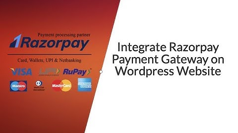 Integrate Razorpay Payment Gateway on Wordpress Website  woocommerce