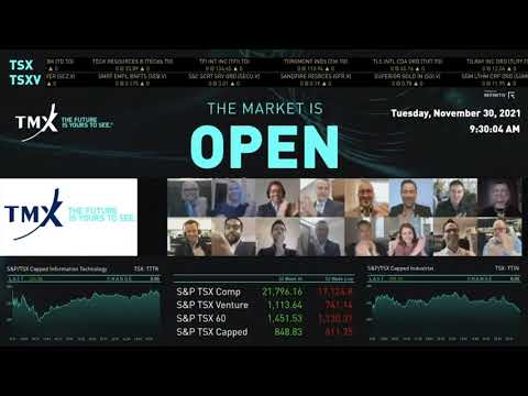 Montreal Exchange Virtually Opens the Market, November 30, 2021