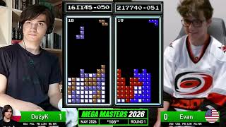 Duzy, Evan, Crab | Rd 1 & 2 | Green | Classic Tetris MEGA MASTERS 2026