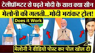 What happened with PM Modi reading from a teleprompter? Meloni's mistake, Modi trolled! screenshot 5